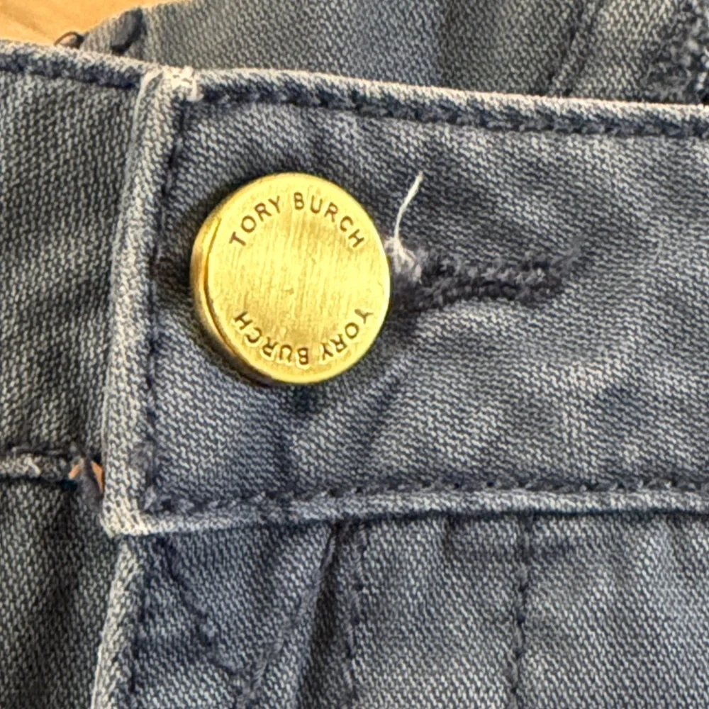 Tory Burch cotton flare trouser pants, EUC, size 6 tall
